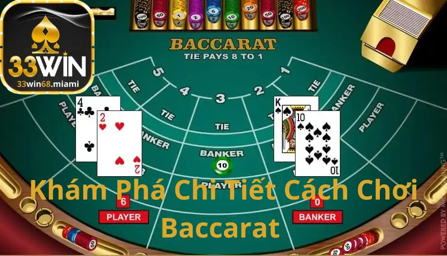 khám phá chi tiết cách chơi Baccarat tại nhà cái 33win